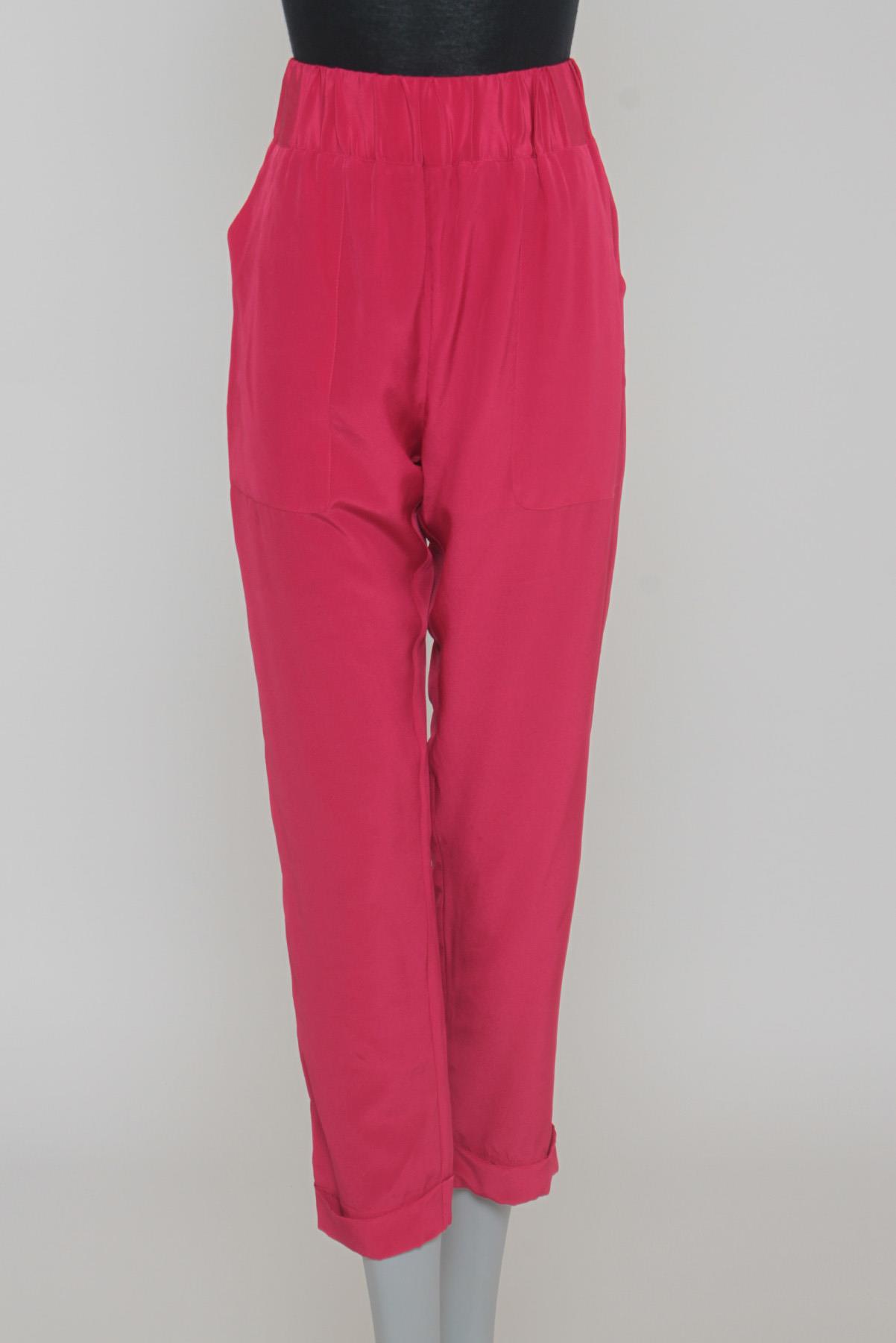 Calça Mixed Seda C/ Bolsos Pink