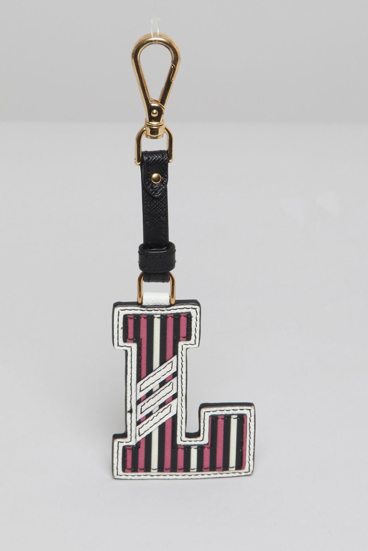 Chaveiro Prada Listrado Preto