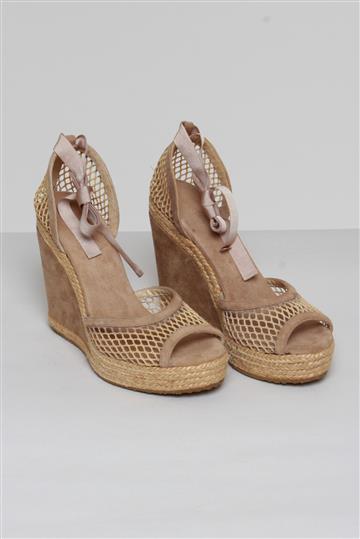 Sandália Jimmy Choo Plataforma Bege