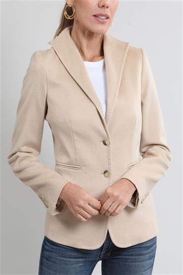 Blazer Max Mara Pelo de Camelo Bege