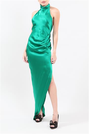 Vestido Cetim Amanda Uprichard Verde