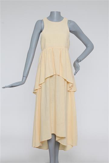 Vestido A. Niemeyer com Babados Amarelo