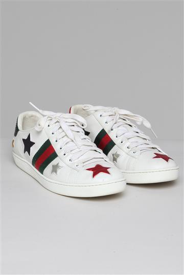 Tênis Gucci Couro Star Off-White