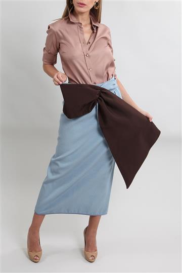 Saia Paula Raia e Cinto Laço Azul