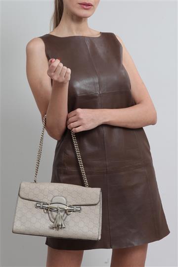Bolsa Gucci Emily Chain Bege