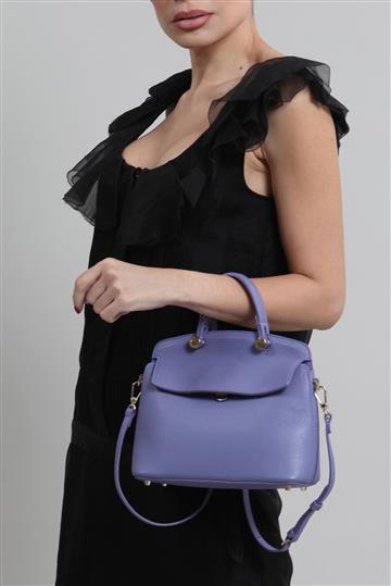 Bolsa Furla Couro Crossbody Roxa