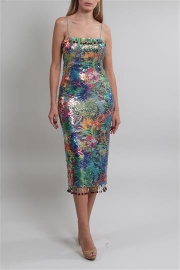 Vestido Alexis Paetês Furta Cor Verde