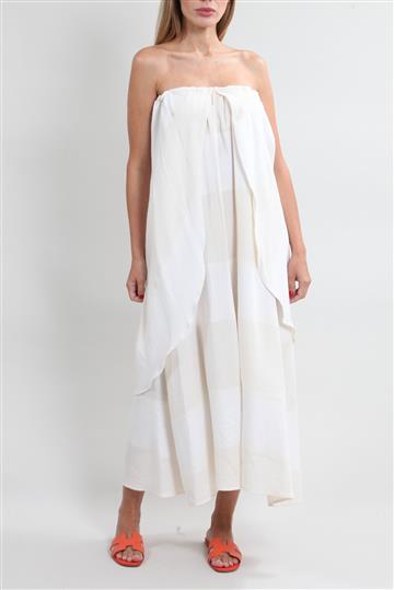 Vestido A. Niemeyer Longo Tomara que Caia AN PM Off-White