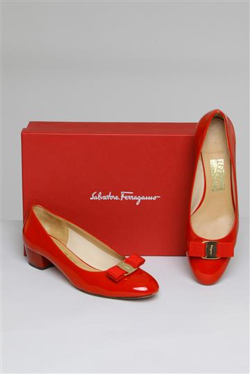 Sapato Salvatore Ferragamo Verniz Vermelho
