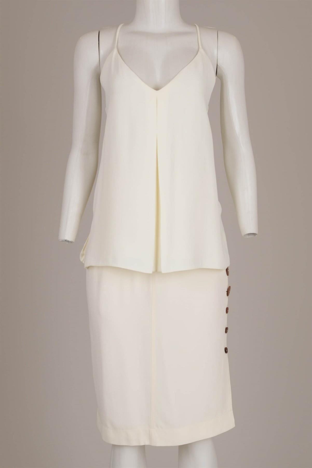 Conjunto Cris Barros Botões Off-White